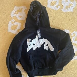 NWT, BSLM Patched Hoodie- Black XS